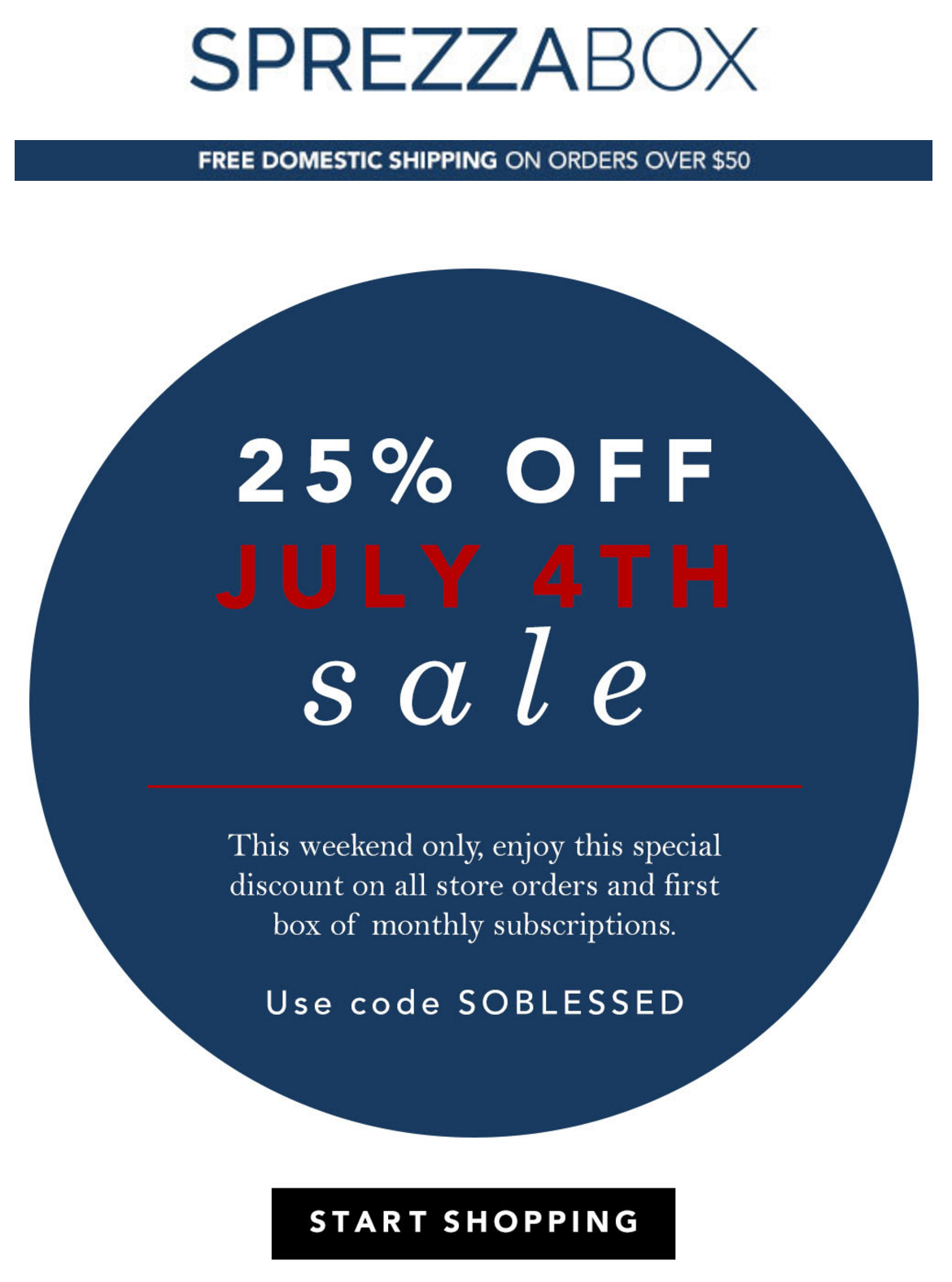 SprezzaBox 4th of July Sale – 25% Off Sitewide