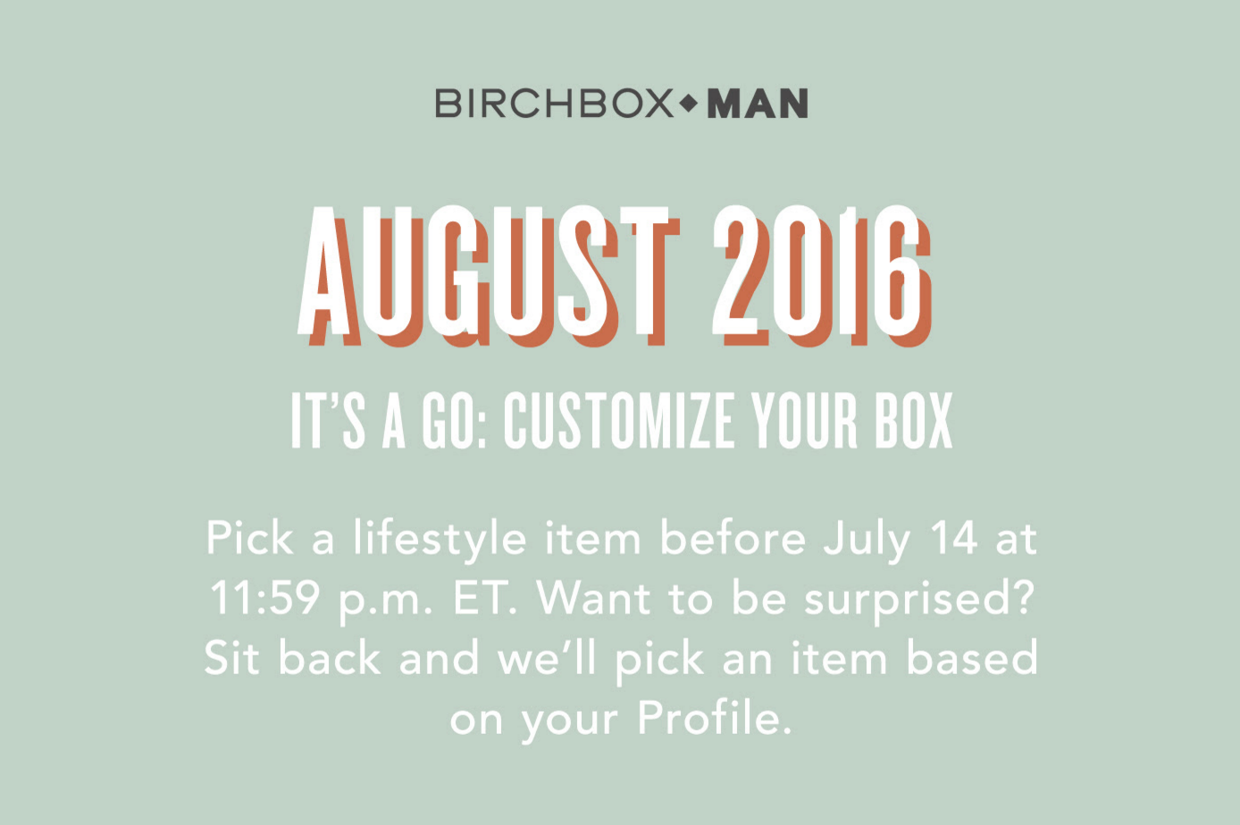 Birchbox Man August 2016 Selection Time!
