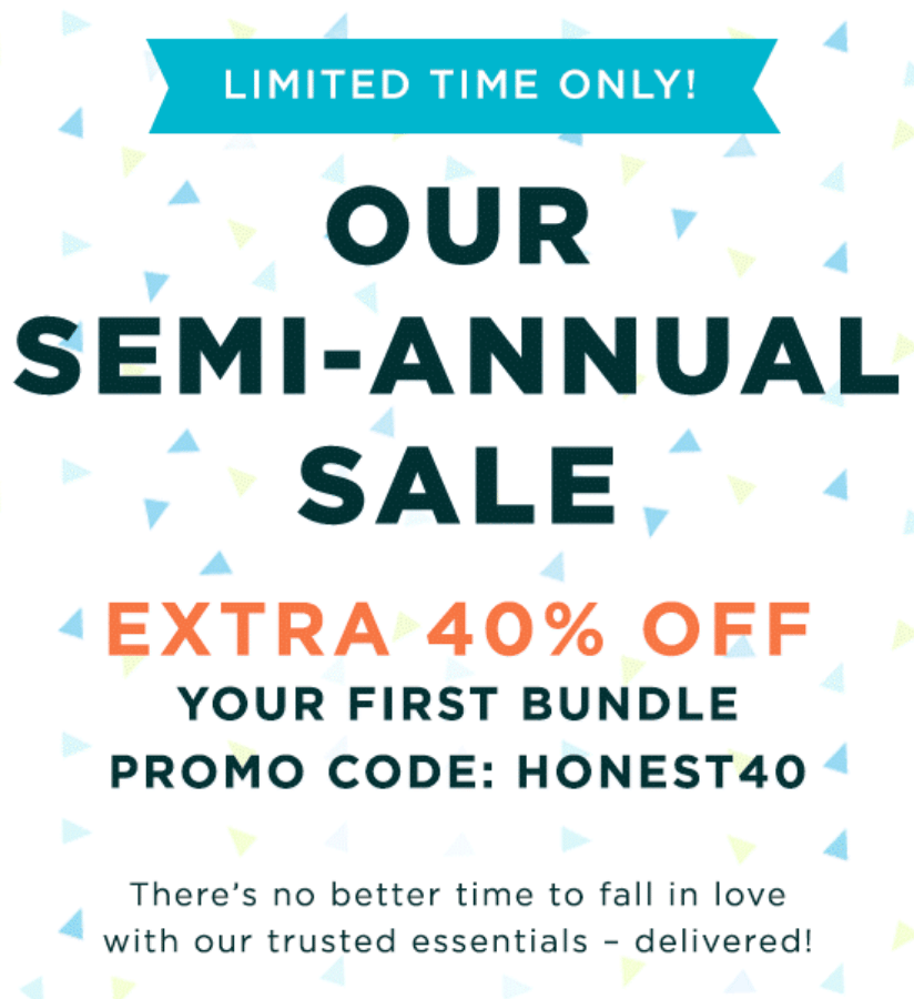 Honest Company Semi-Annual Sale – 40% Off Your First Bundle!
