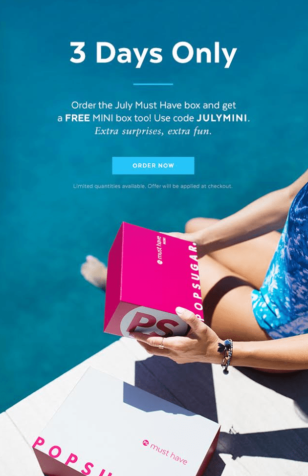 3 Days Only – Get A Free Mini Box with POPSUGAR Subscription!