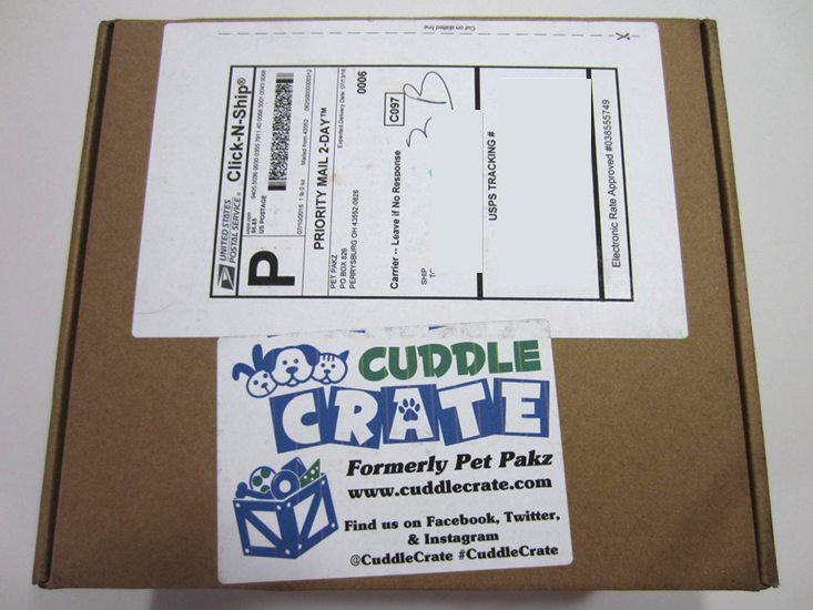 Cuddle Crate Cat Subscription Box Review + Coupon – Jul 2016
