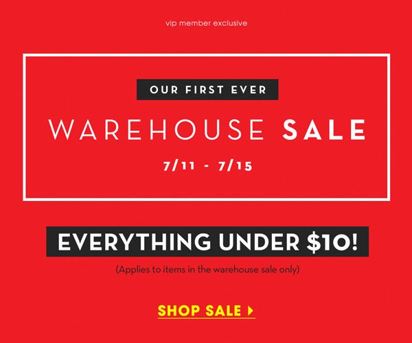 FabKids First Ever Warehouse Sale – Everything Under $10!