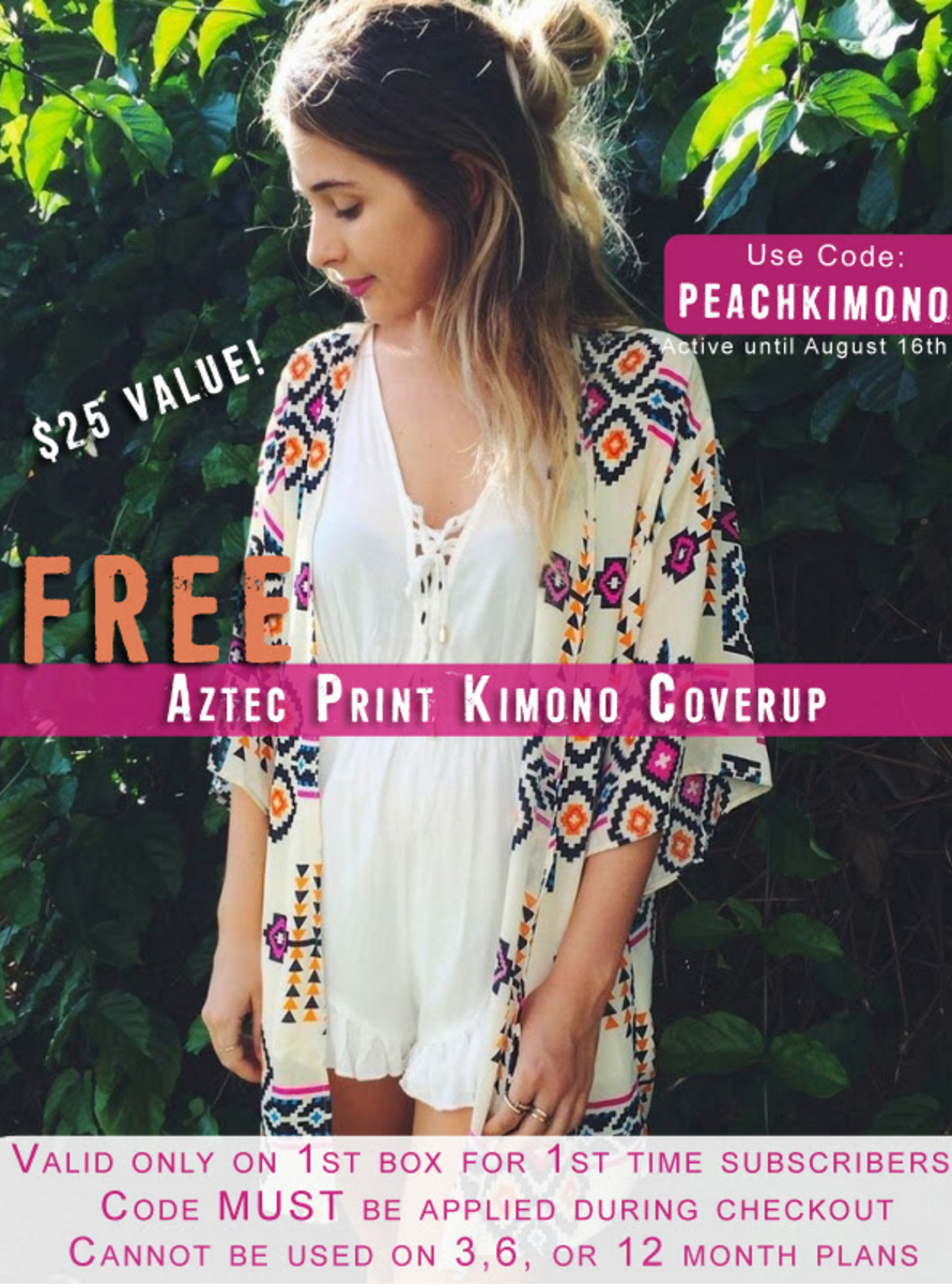 Peaches and Petals – Free Kimono with Subscription!