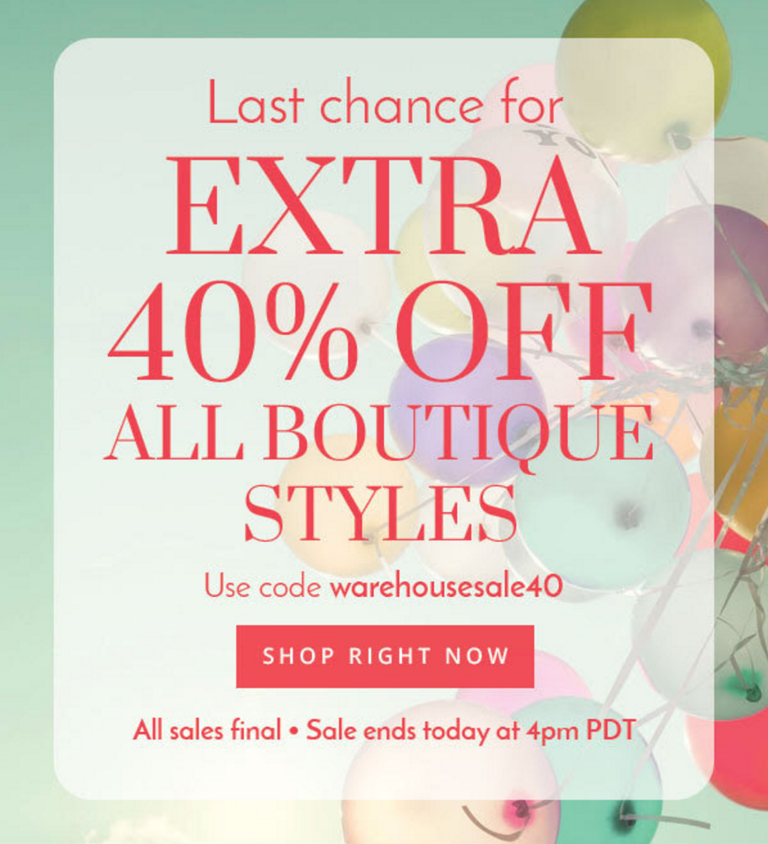 Final Day – Golden Tote Summer Warehouse Sale ends at 7pm ET!