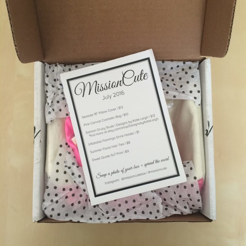 What's inside a MissionCute subscription box? Read our July 2016 review to find out!