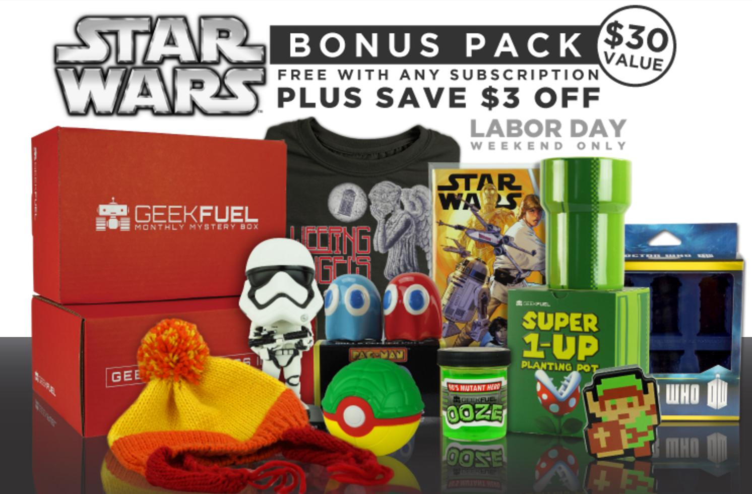 Geek Fuel Labor Day Say – $3 Off + Star Wars Bonus With All Subscriptions!