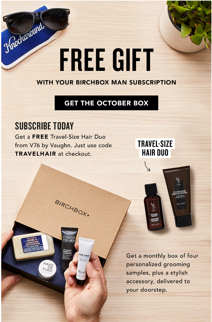 Birchbox Man Coupon – Free Travel Hair Duo with Subscription!