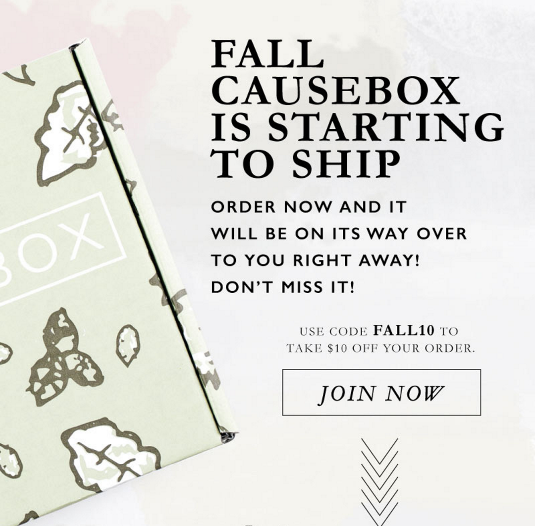 CAUSEBOX Coupon – Save $10 on Your First Box!