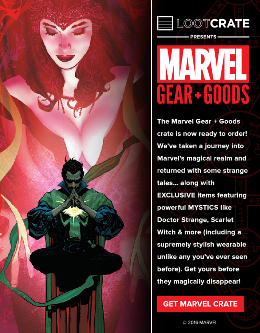 Loot Crate Marvel Gear + Goods Subscription – Available Now!