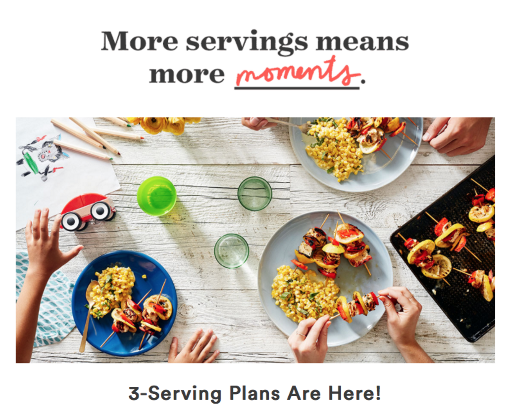 Plated Now Offers a Family-Style 3-Serving Option