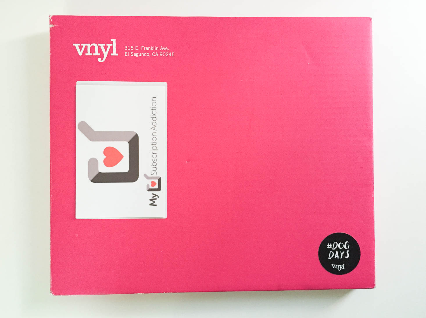 VNYL Subscription Box Review – August 2016