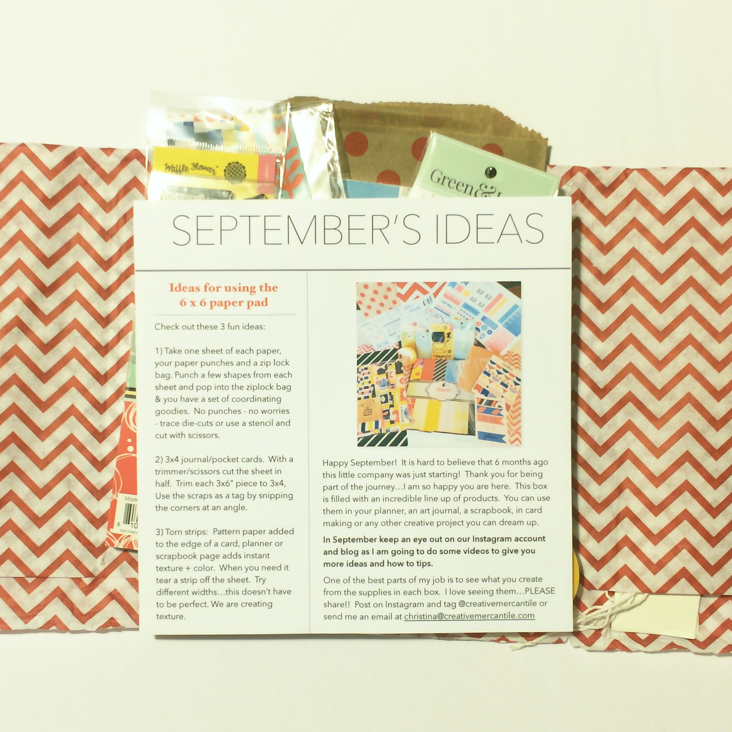 What craft supplies are inside the September Creative Mercantile Mail subscription box? Read our review to find out!