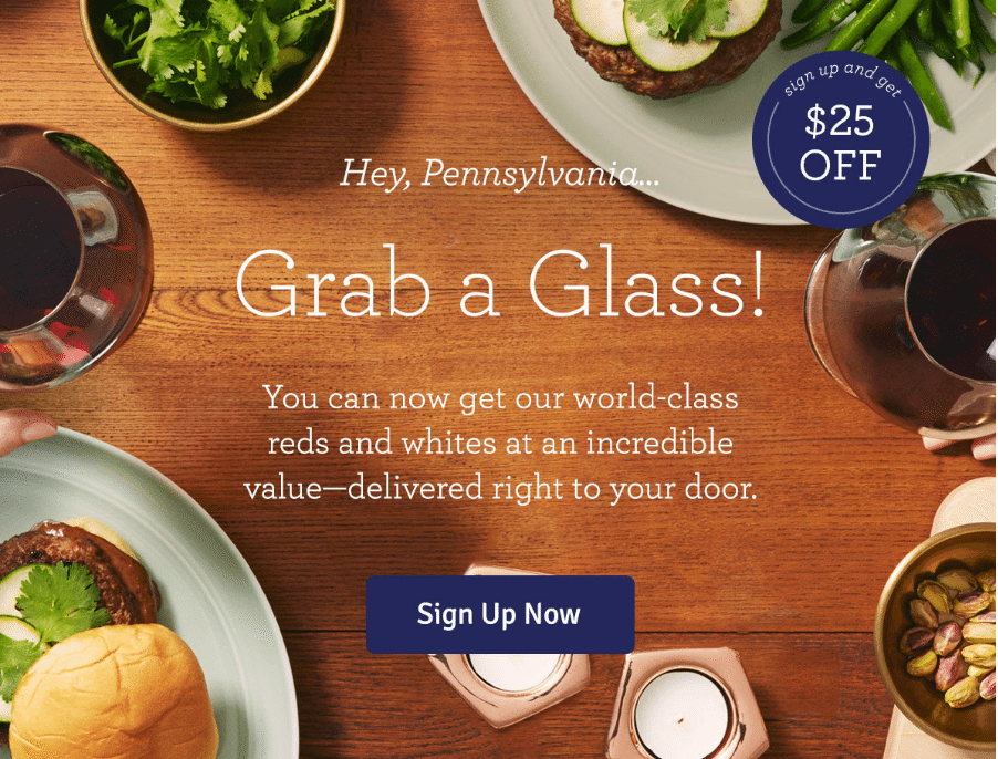 Blue Apron Wine Now Ships Wine to Pennsylvania + $25 Coupon!