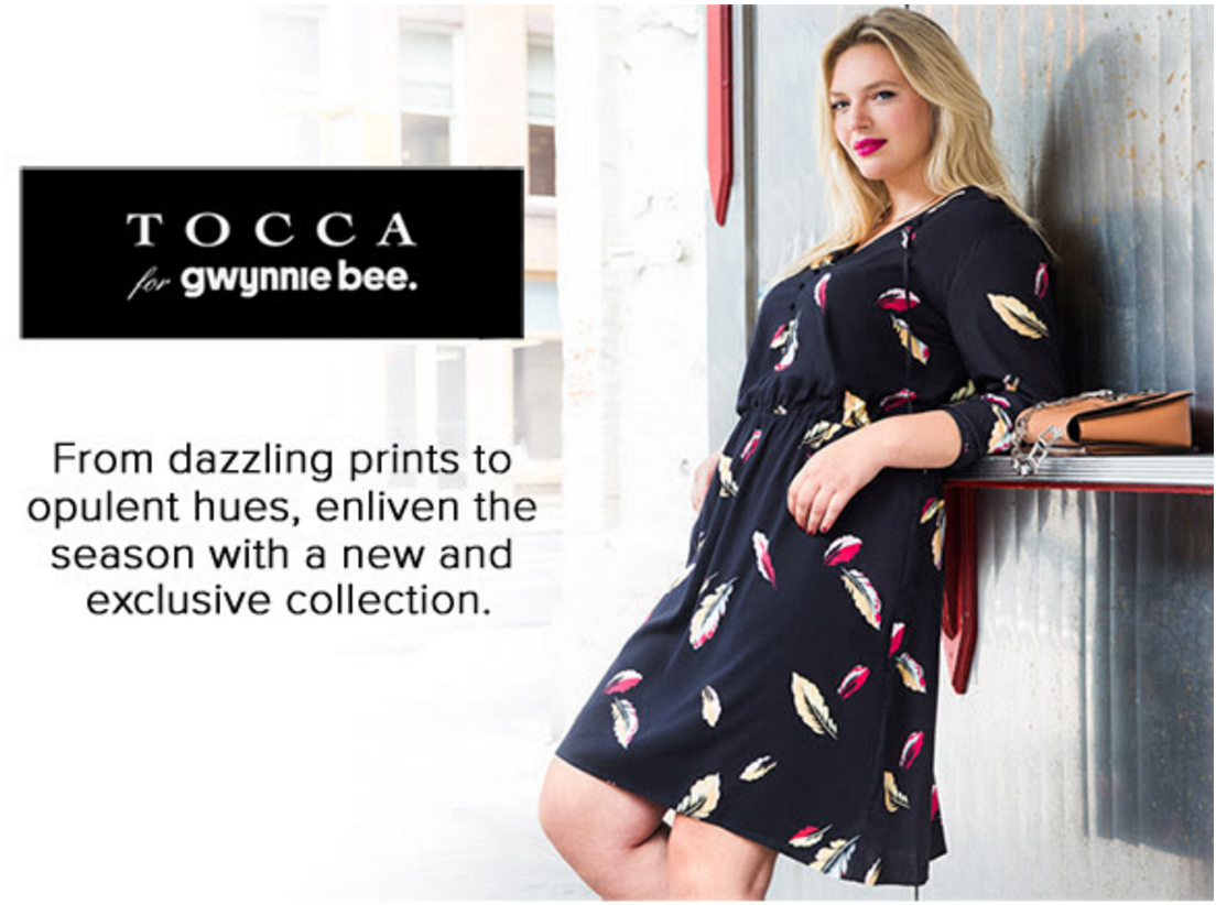 NEW at Gwynnie Bee – Tocca + Free 30 Day Trial