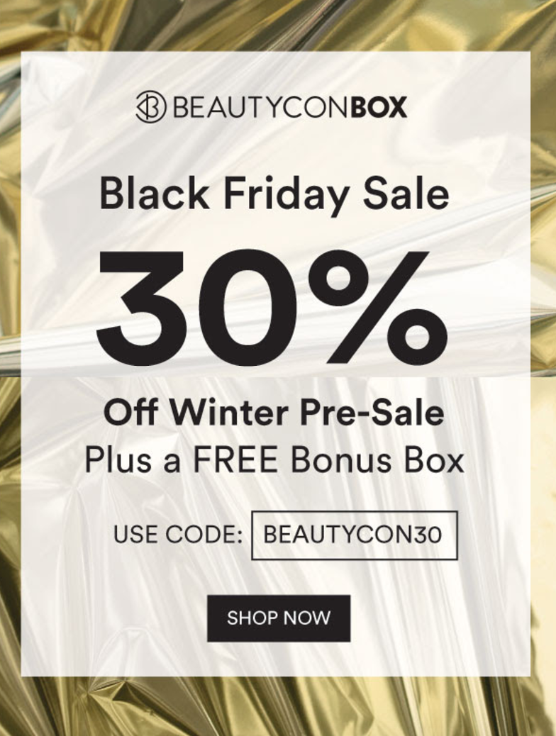 Beautycon Box Black Friday Deal – 30% Off + FREE Bonus Box!