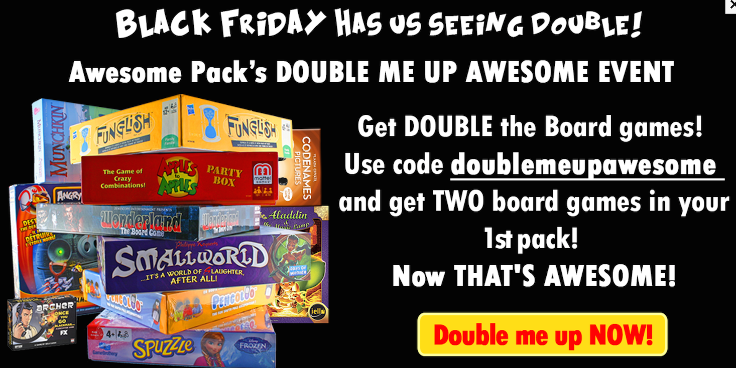 Awesome Pack Black Friday Deal – Double Board Games!