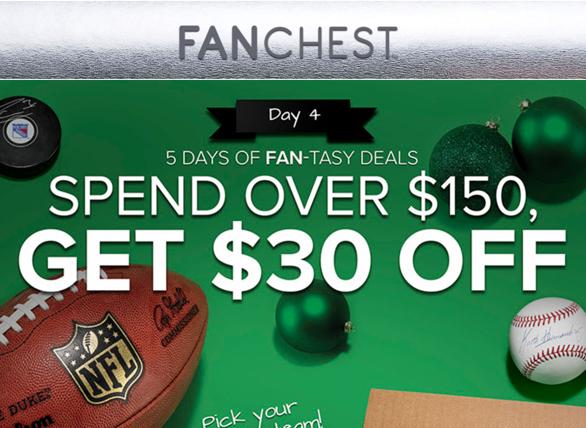 Fanchest Cyber Weekend Deal – Spend $150+ And Save $30