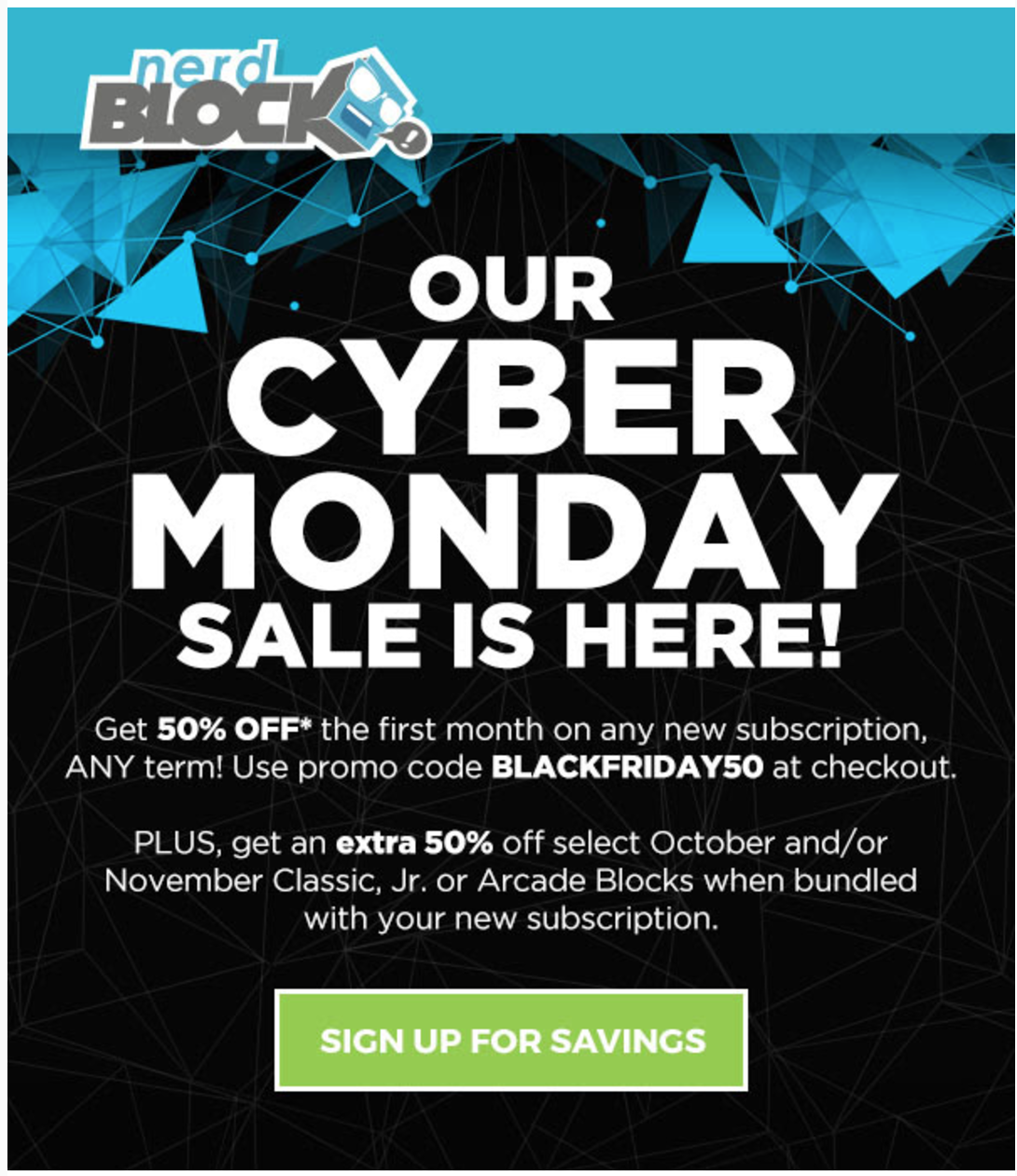 Nerd Block Cyber Monday Deal – 50% Off All Blocks!