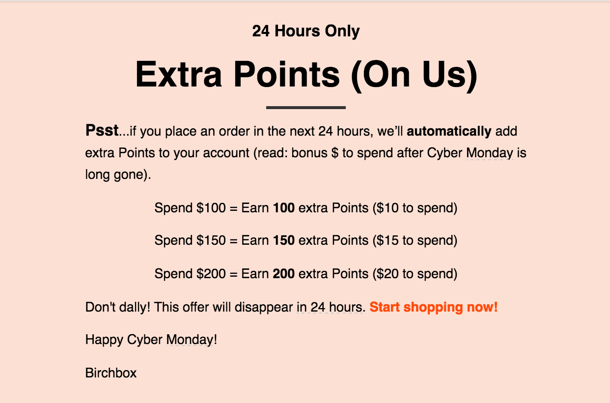 Birchbox Cyber Monday Deal – Secret Double Bonus Points!