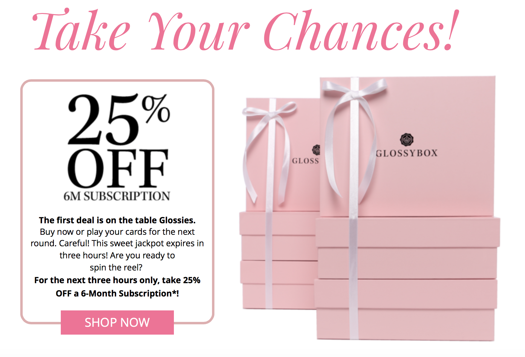 GlossyBox Cyber Monday Deal – 25% Off 6-Month Subscription – 3 Hours Only!