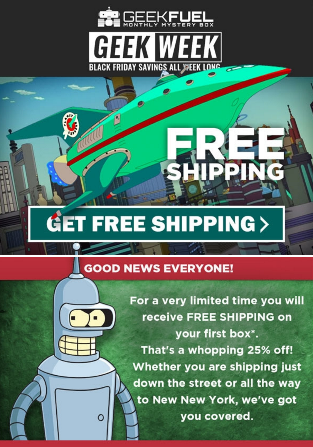 Geek Fuel Geek Week Sale – Free Shipping!