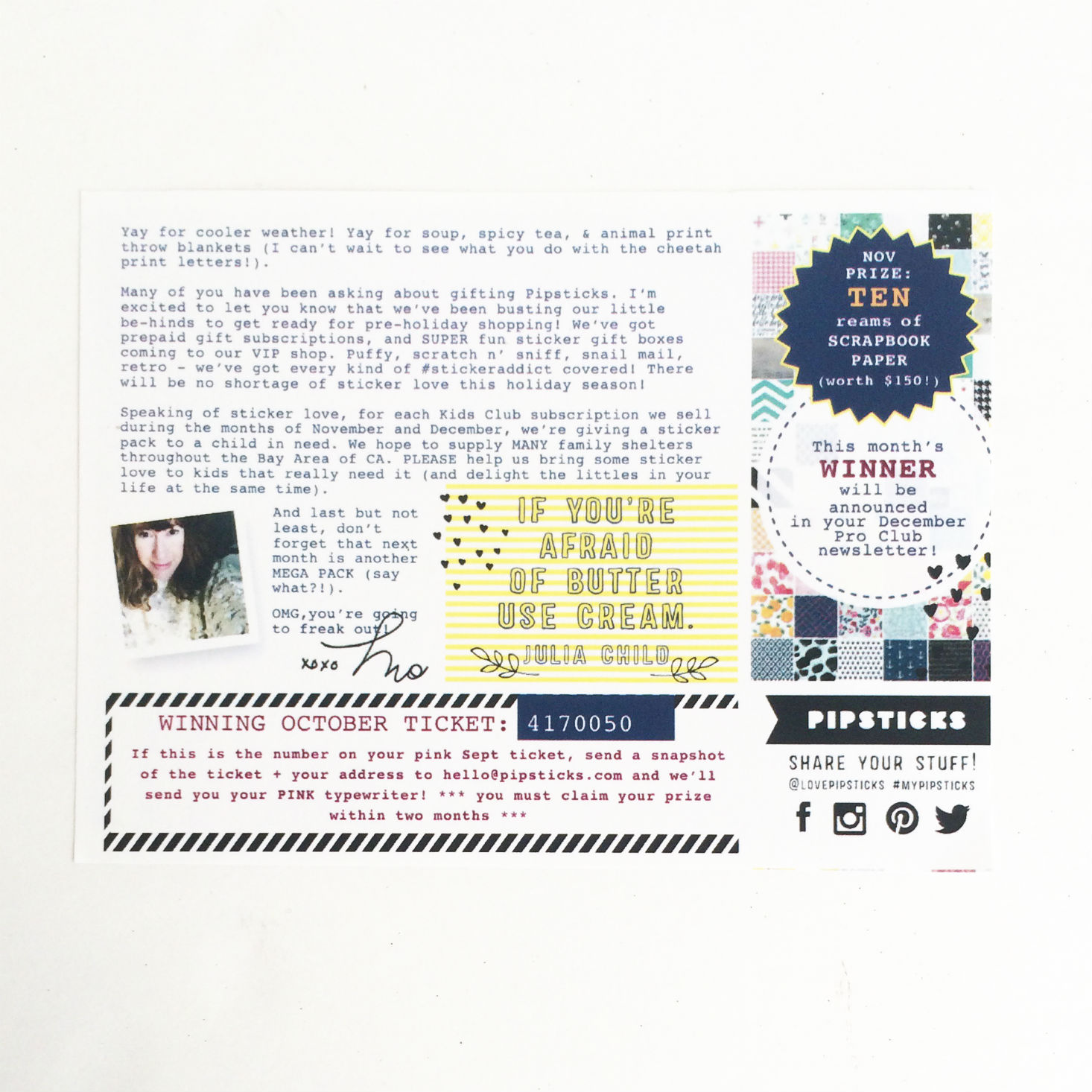 See what stickers are inside the Pipsticks November 2016 Pro Club Petite pack!