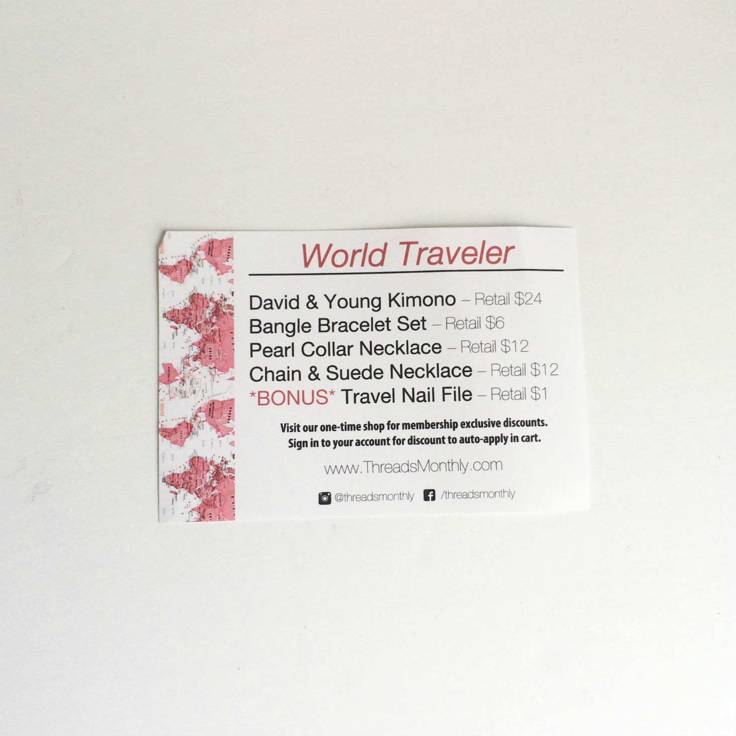 Read our review of the Threads Monthly World Traveler box!