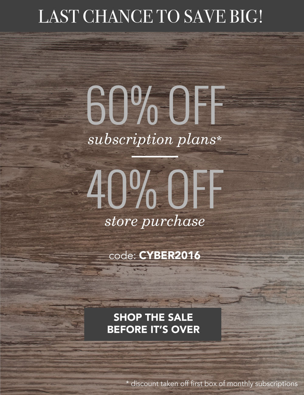 Extended! SprezzaBox Cyber Monday Sale – 60% Off Subscriptions + 40% Off Store!