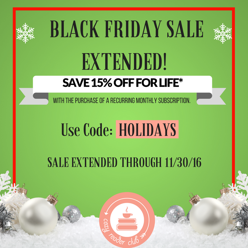 Extended! Cozy Reader Club Black Friday Deal – 15% Off For Life!