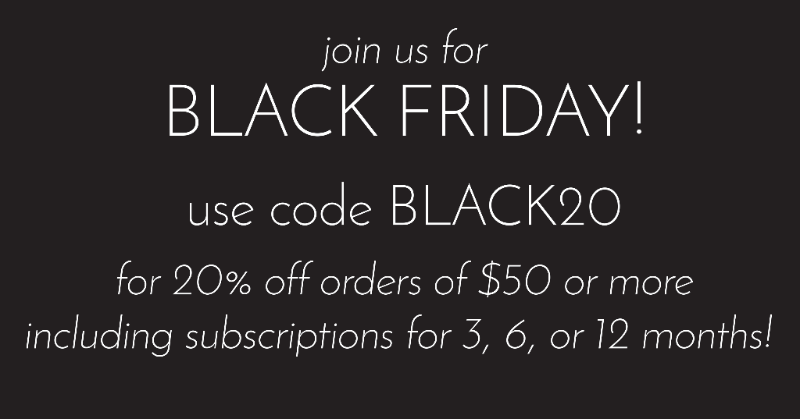 Muse Monthly Black Friday Deal – 20% Off Pre-Paid Subscriptions + Holiday Box!