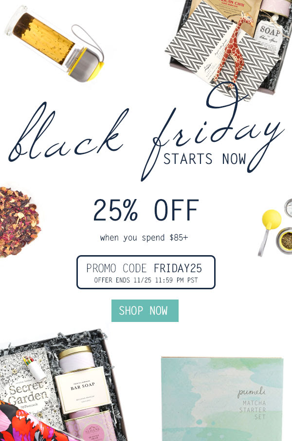 Pumeli Black Friday Deal – 25% Off Purchases $85+