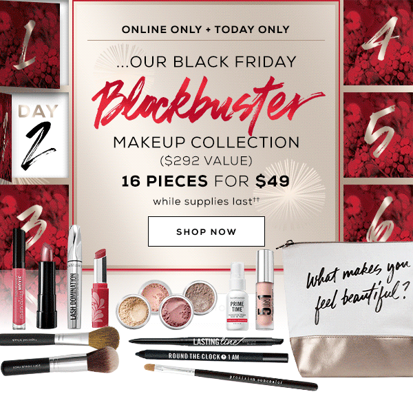 BareMinerals Black Friday Deals – 16-Piece Makeup Collection + $30 Off Advent Calendar!