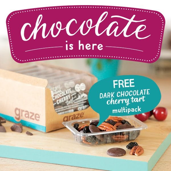 New Graze Offer – 6 Dark Chocolate Cherry Tarts FREE With Shop Purchase!