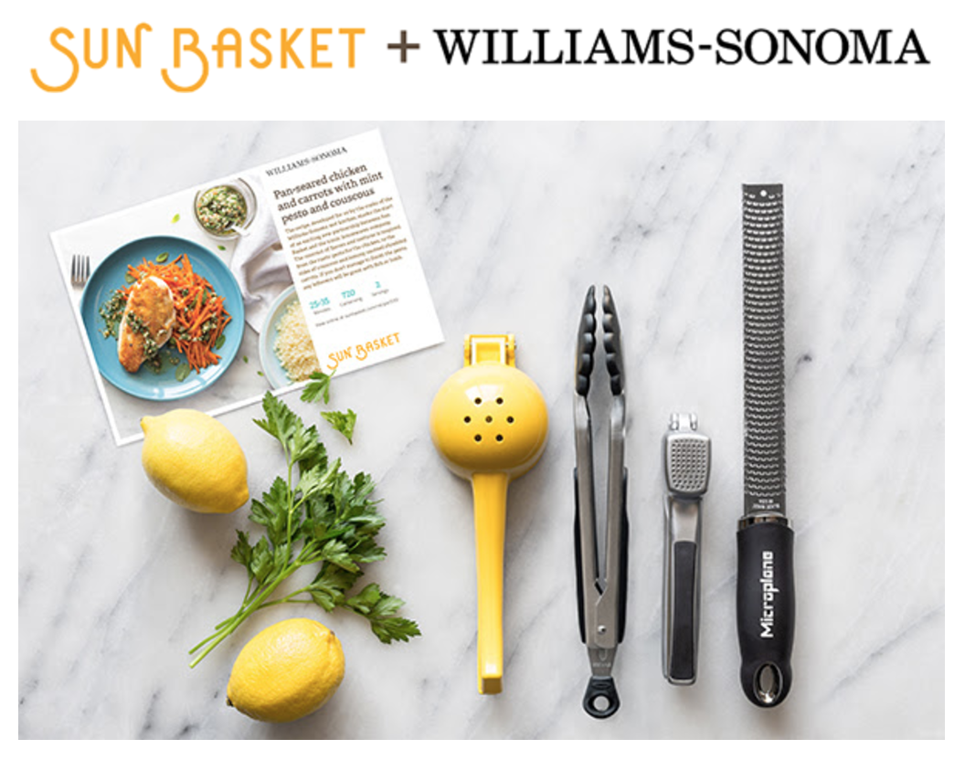 New Sun Basket Offer – Free Williams-Sonoma Box With 4-Week Subscription