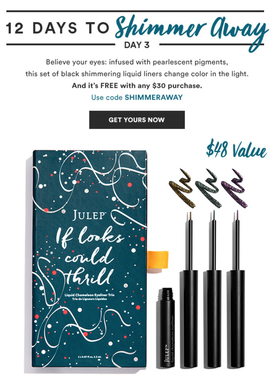 Julep 12 Days of Yay! FREE Liquid Liner Gift Set with Purchase!