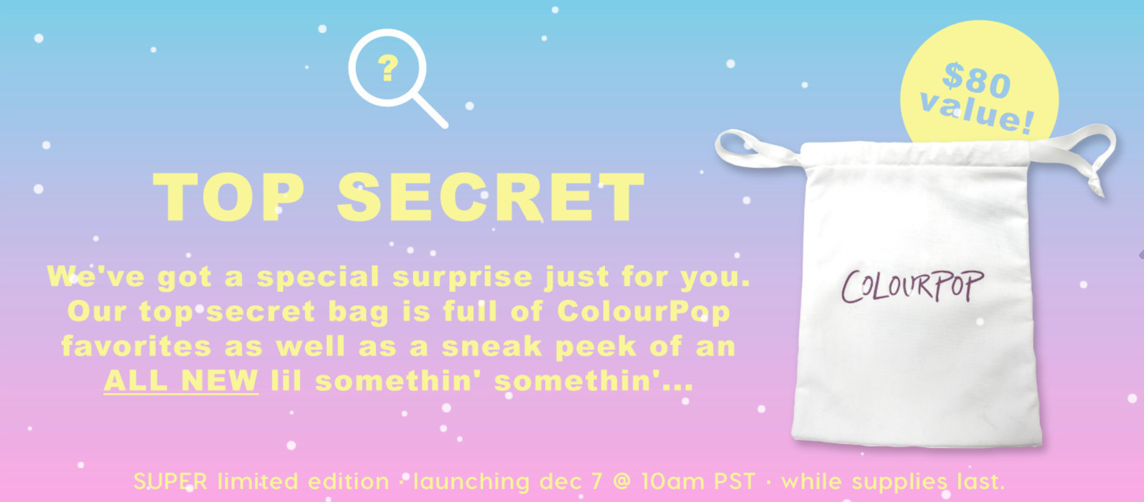 ColourPop Limited Edition Mystery Grab Bag – Available Now!