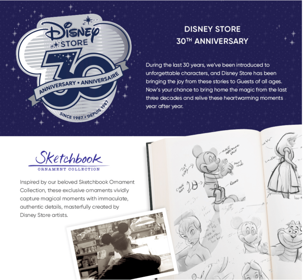 New Disney Subscription Box 30th Anniversary Ornament Collection