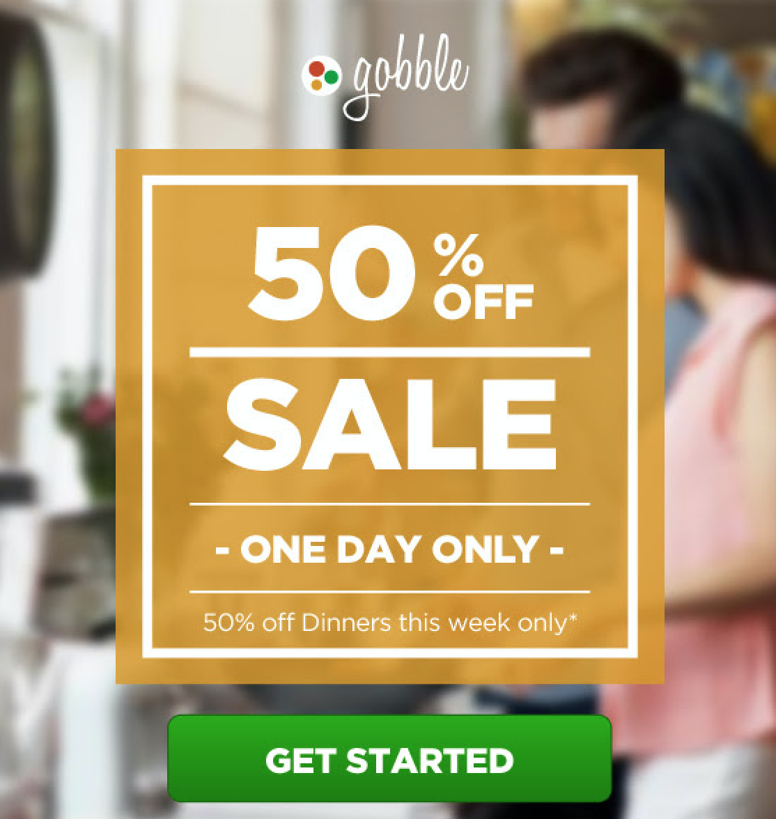 24 Hours Only Gobble Deal – 50% Off Your First Box!