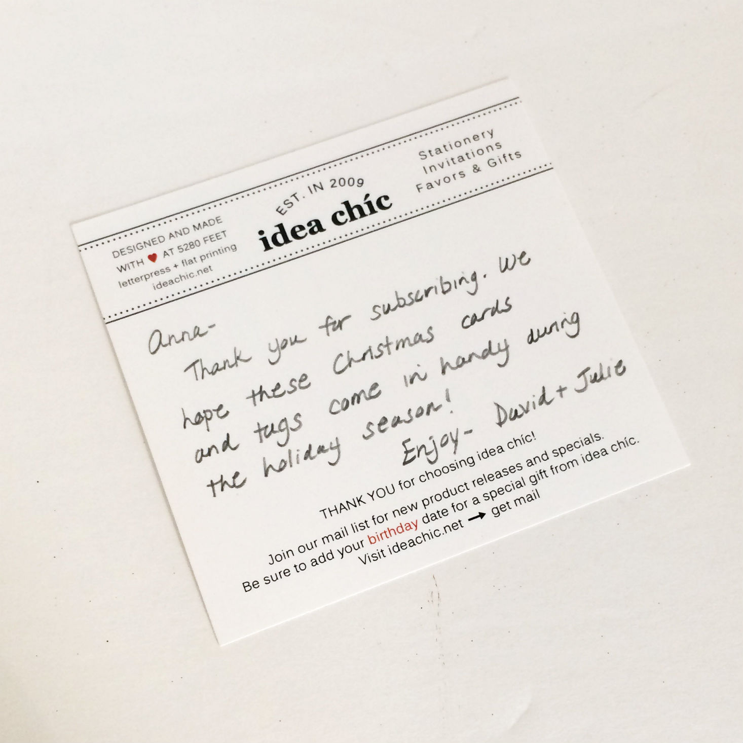 Read our review to see what's inside the Idea Chic Stationery Christmas Box!