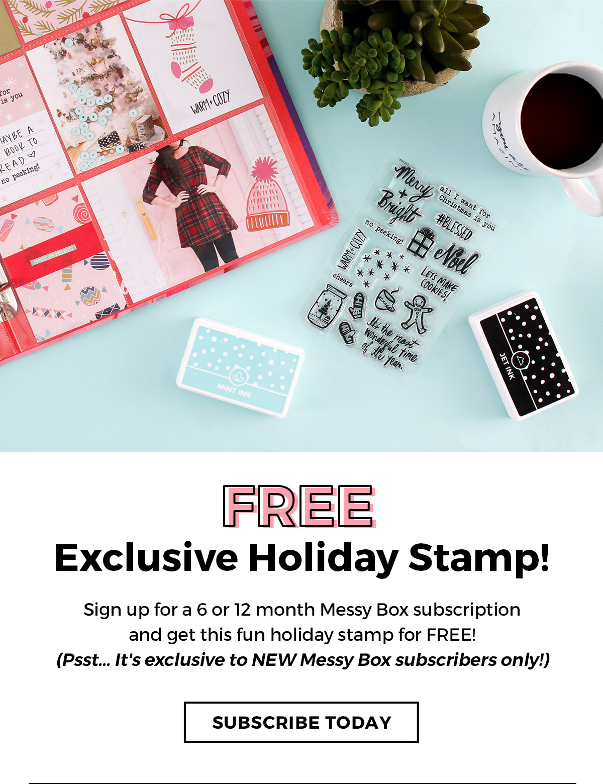A Beautiful Mess Coupon – Free Holiday Stamp with First Messy Box!