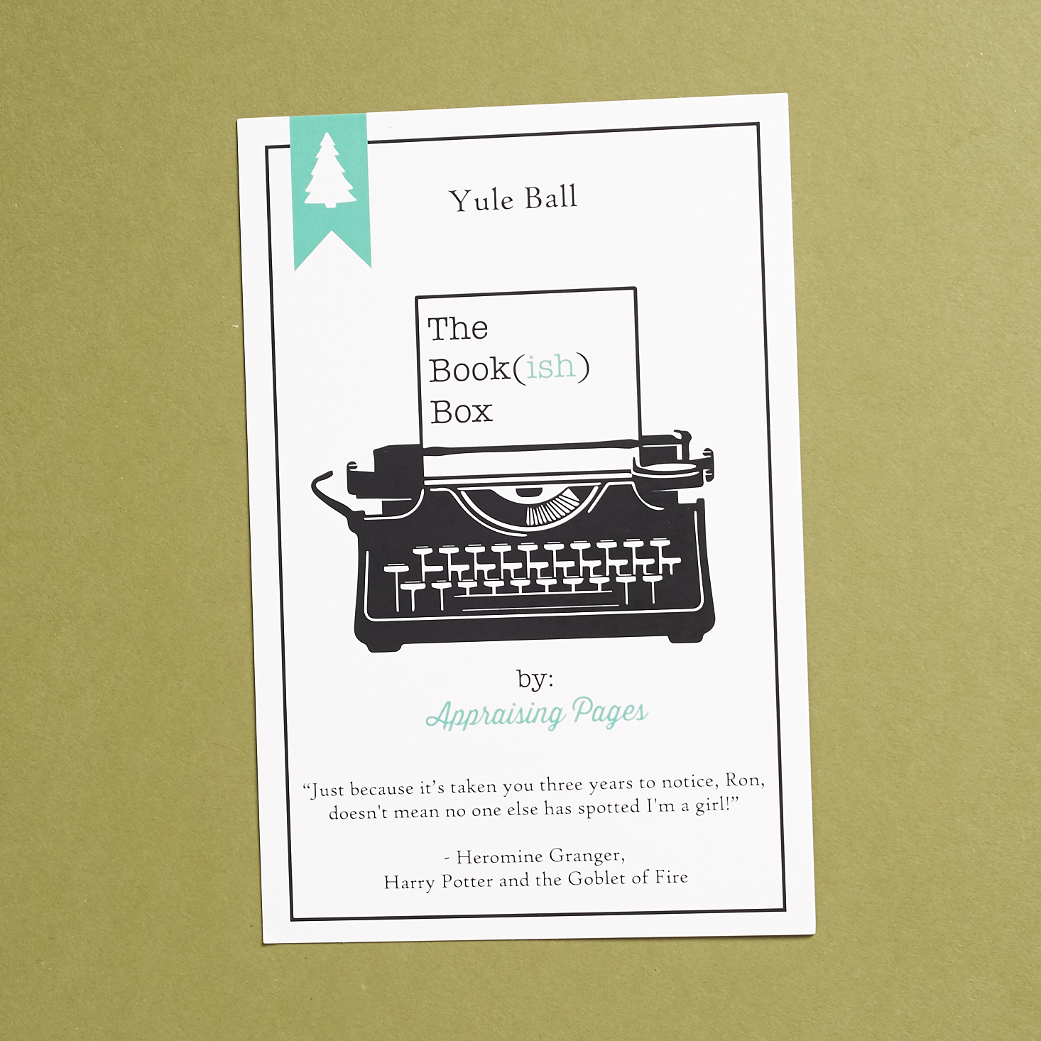 Read our review of the December 2016 Bookish Box!