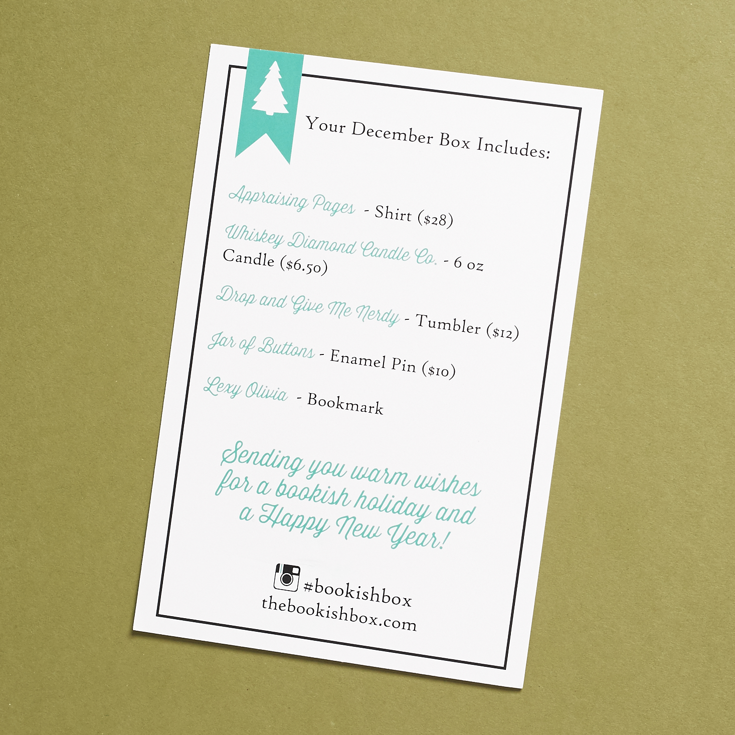 Read our review of the December 2016 Bookish Box!