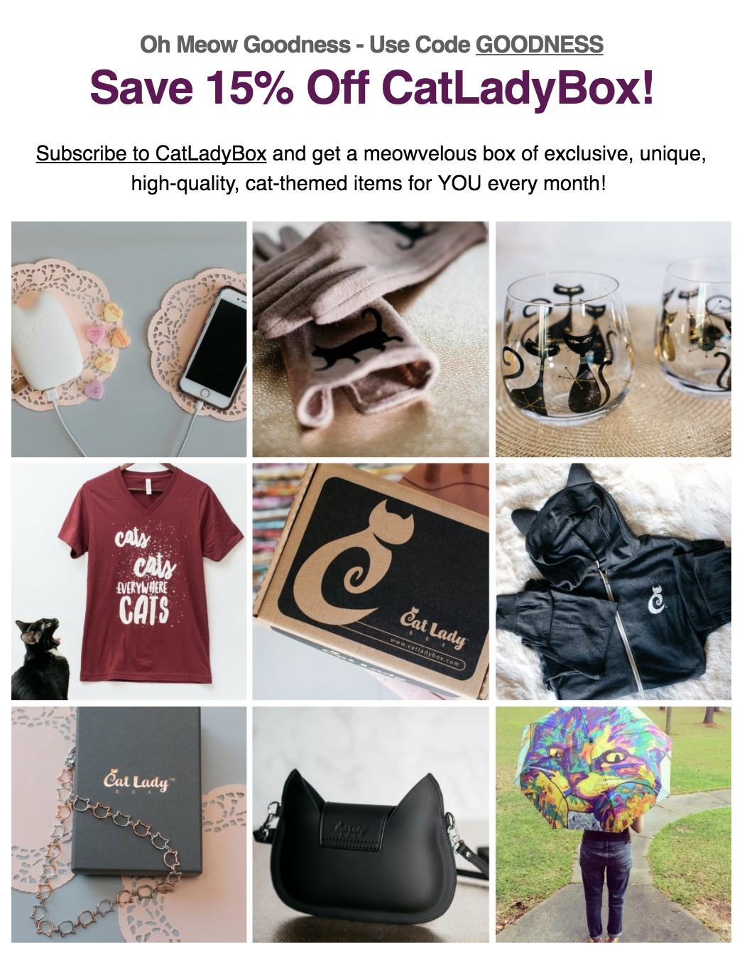 Cat Lady Box Coupon – Save 15% Off Your Subscription