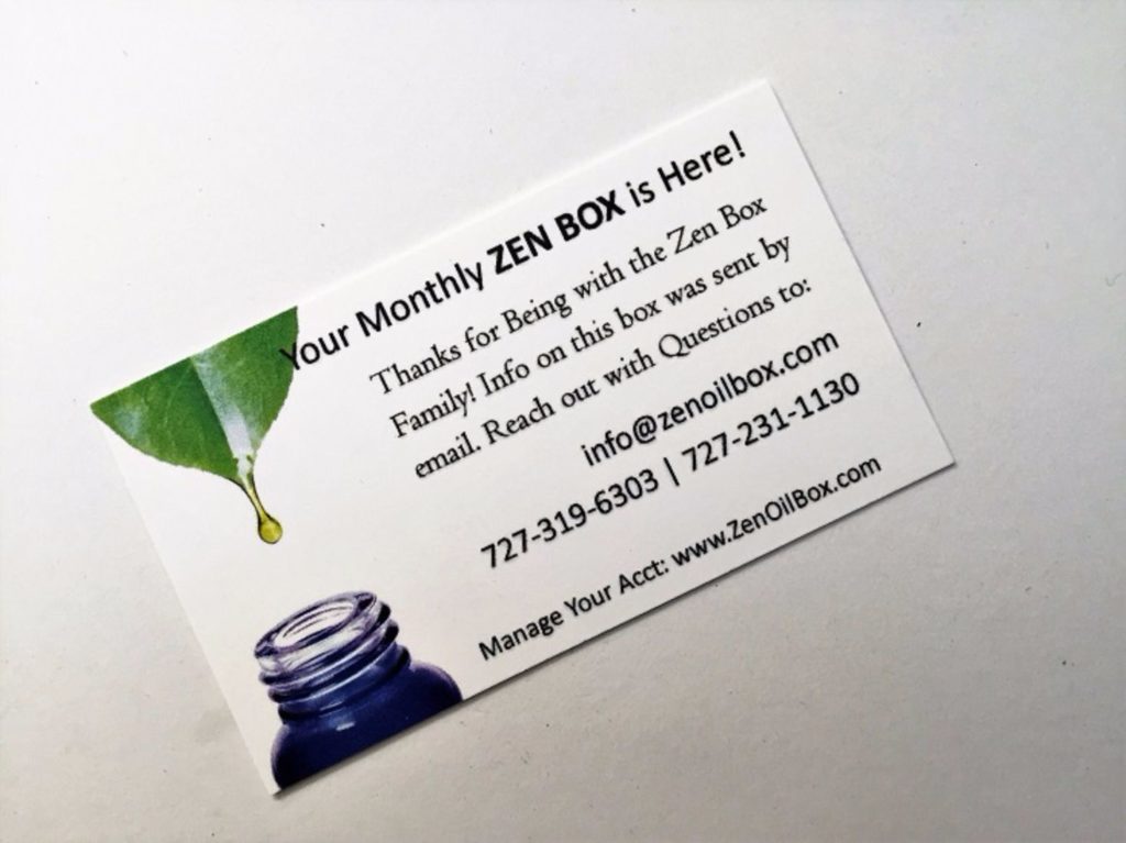 Zen Box Subscription Box Review + Coupon February 2017 MSA