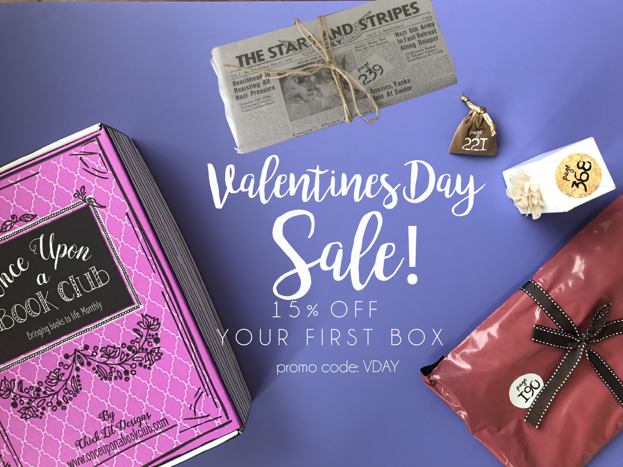 Once Upon a Book Club Valentine’s Day Coupon – 15% Off Your First Box!