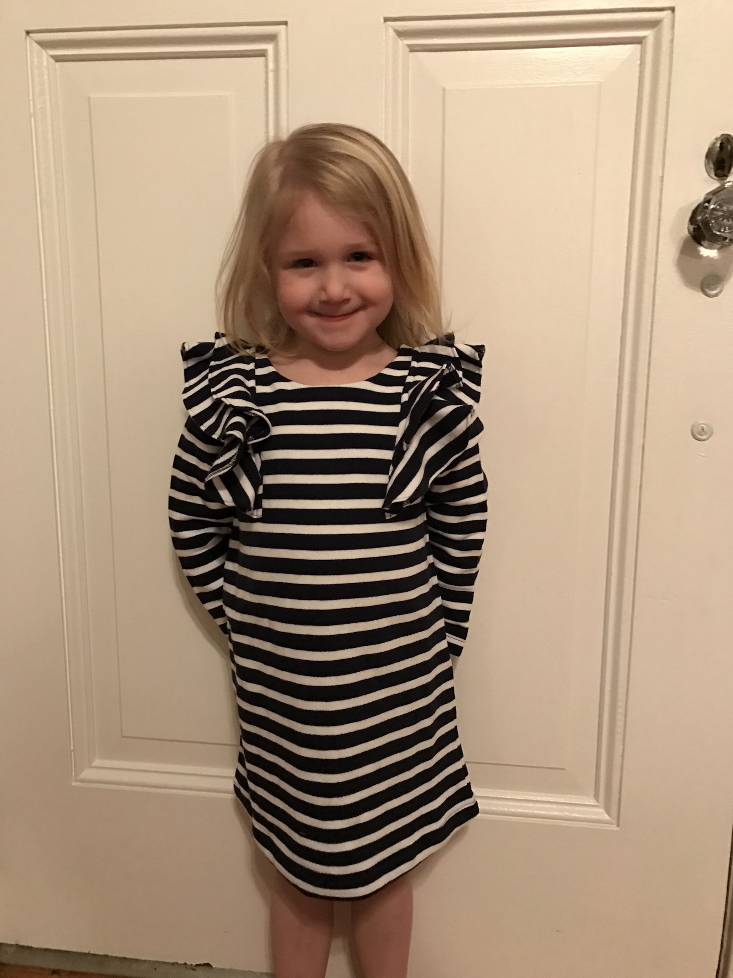 Collective-Child-February-2017-Model-Striped-Dress