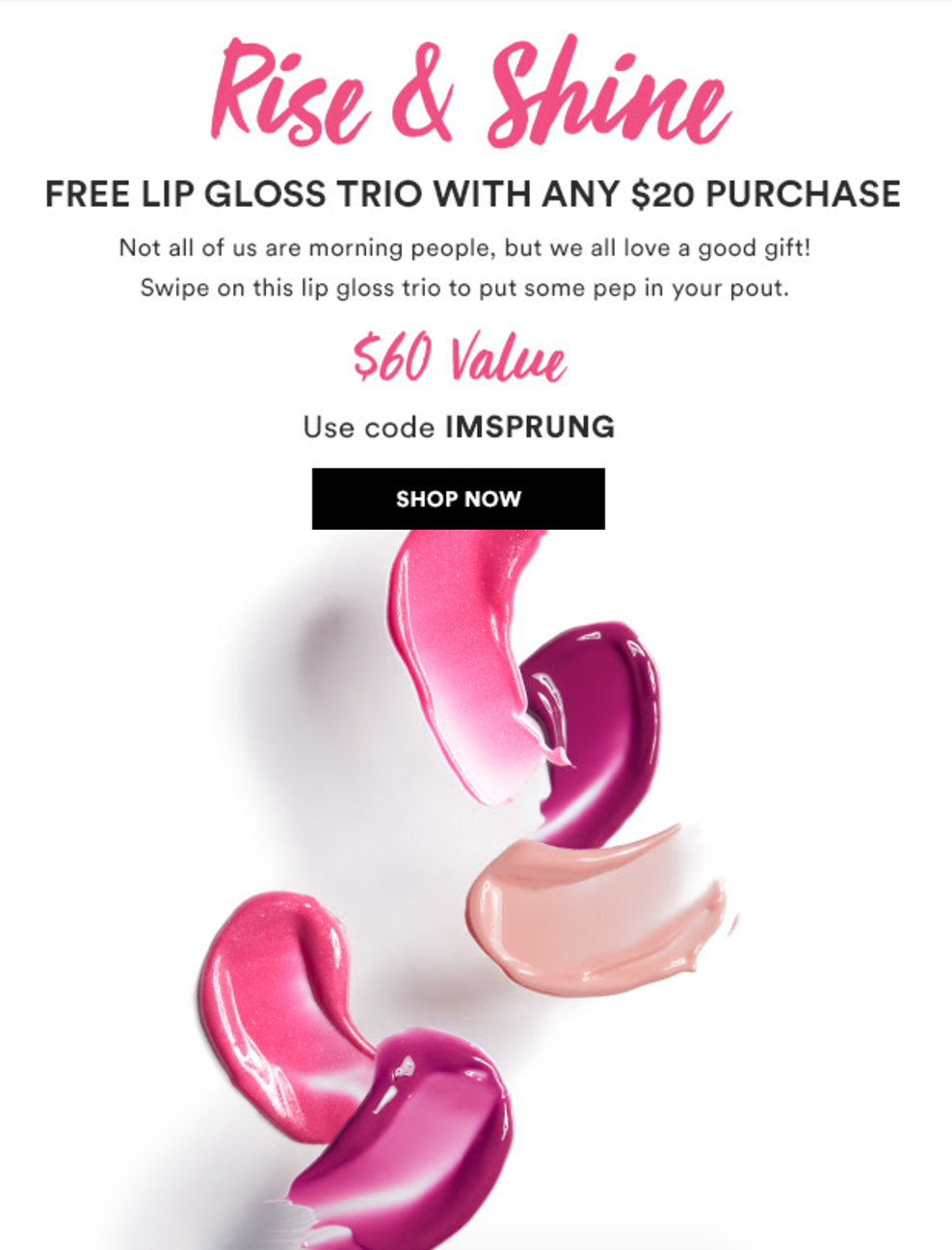 Get The Rise & Shine Trio Free with Any $20 Julep Purchase!