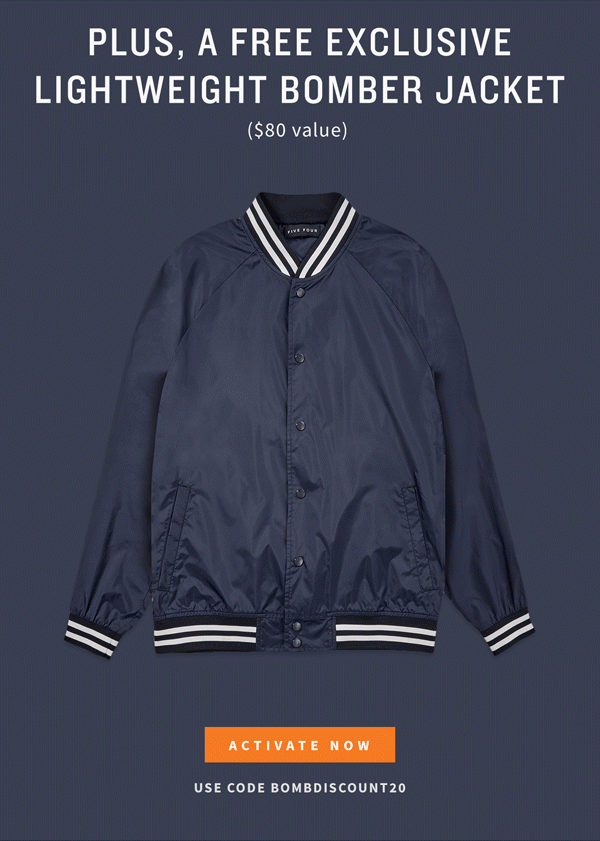 Five Four Club Coupon – FREE Jacket + $20 Off Your First Month!