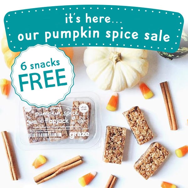 Graze Offer – 6 Pumpkin Spice Flapjacks Free With Shop Purchase!