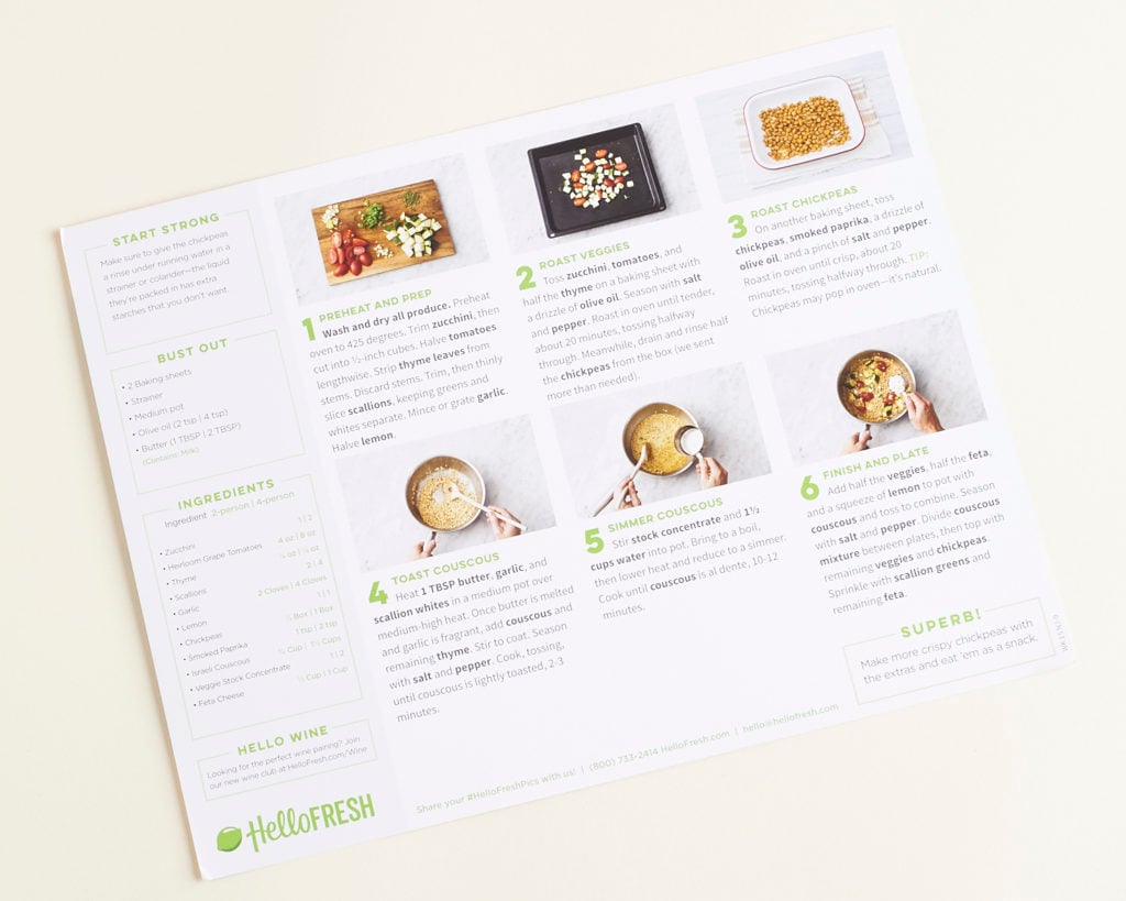 See what's cooking in this month's review of Hello Fresh!